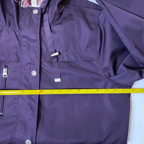 Time and Tru Women’s Hooded Utility Rain Jacket – Purple (Size M 8–10) - Picture 5 of 10